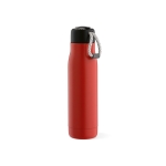Gourde en acier inoxydable recyclé à dragonne en corde 540 ml couleur rouge