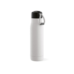 Gourde en acier inoxydable recyclé à dragonne en corde 540 ml couleur blanc
