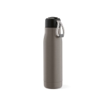 Gourde en acier inoxydable recyclé à dragonne en corde 540 ml couleur gris