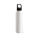 Gourde en aluminium recyclé à bouchon mousqueton 660 ml couleur blanc