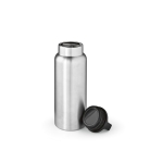 Gourde en acier inoxydable recyclé à mousqueton intégré 1,03 L couleur argenté deuxième vue