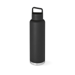 Gourde en acier inoxydable recyclé à mousqueton intégré 1,5 L couleur noir
