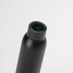 Bouteille en acier recyclé avec charge sans fil et anti-fuite 610ml couleur noir deuxième vue