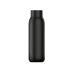 Bouteille en acier recyclé avec charge sans fil et anti-fuite 610ml couleur noir vue frontale