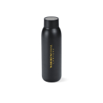 Bouteille en acier recyclé avec charge sans fil et anti-fuite 610ml couleur noir