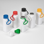Bouteille en acier inoxydable recyclé avec bouchon poussoir 360° 750 ml vue d'ambiance