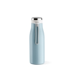 Gourde en acier inoxydable recyclé aux couleurs chaudes 380 ml couleur bleu pastel deuxième vue
