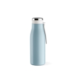 Gourde en acier inoxydable recyclé aux couleurs chaudes 380 ml couleur bleu pastel troisième vue