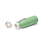 Gourde en acier inoxydable recyclé à fonction thermique 470 ml couleur vert pastel cinquière vue