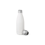 Gourde en acier inoxydable recyclé avec bouchon antifuite 400 ml couleur blanc deuxième vue