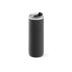 Gourde en acier inoxydable recyclé convertible en mug 720 ml couleur noir deuxième vue