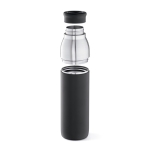 Gourde en acier inoxydable recyclé convertible en mug 720 ml couleur noir troisième vue