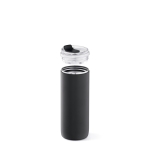 Gourde en acier inoxydable recyclé convertible en mug 720 ml couleur noir quatrième vue