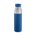 Gourde en acier inoxydable recyclé convertible en mug 720 ml couleur bleu