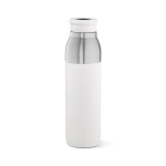 Gourde en acier inoxydable recyclé convertible en mug 720 ml couleur blanc