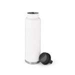 Gourde isotherme en acier inoxydable recyclé à mousqueton 1,5 L couleur blanc deuxième vue