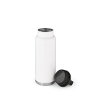 Gourde en acier inoxydable recyclé à bouchon étanche 1,03 L couleur blanc deuxième vue