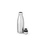 Gourde isotherme en acier inoxydable recyclé brillant 400 ml couleur argenté deuxième vue
