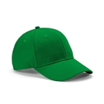 Casquette en coton recyclé à 6 panneaux et boucle en métal 280 g/m² couleur vert