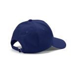 Casquette en coton recyclé à 6 panneaux et boucle en métal 280 g/m² couleur bleu marine deuxième vue