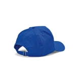 Casquette en coton recyclé à 5 panneaux et boucle arrière 280 g/m² couleur bleu deuxième vue