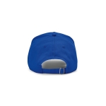 Casquette en coton recyclé à 5 panneaux et boucle arrière 280 g/m² couleur bleu vue arrière