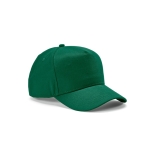 Casquette en coton recyclé à 5 panneaux et boucle arrière 280 g/m² couleur vert