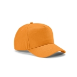 Casquette en coton recyclé à 5 panneaux et boucle arrière 280 g/m² couleur orange