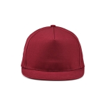 Casquette à visière plate en coton recyclé avec clip arrière 180 g/m² couleur bordeaux
