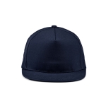 Casquette à visière plate en coton recyclé avec clip arrière 180 g/m² couleur bleu