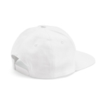 Casquette à visière plate en coton recyclé avec clip arrière 180 g/m² couleur blanc deuxième vue