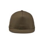 Casquette à visière plate en coton recyclé avec clip arrière 180 g/m² couleur vert militaire