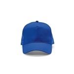 Casquette en coton recyclé à 5 panneaux à maille filet arrière 220g/m² couleur bleu