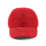 Casquette en RPET à 6 panneaux et fermeture velcro réglable 110 g/m² couleur rouge