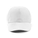 Casquette en RPET à 6 panneaux et fermeture velcro réglable 110 g/m² couleur blanc