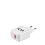 Chargeur mural en plastique recyclé avec ports USB-A et USB-C 20W vue principale