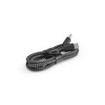 Câble en RPET de 1 mètre à deux connecteurs de type USB-C couleur noir