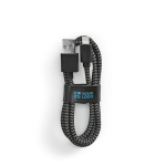 Câble de charge en RPET de 1 mètre à connecteur USB-A et Lightning vue principale