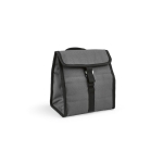 Sac isotherme en RPET à finition noire et fermeture à enroulement couleur gris