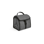 Sac isotherme en RPET à finition noire et fermeture à enroulement couleur gris deuxième vue
