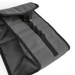 Sac isotherme en RPET à finition noire et fermeture à enroulement couleur gris deuxième vue detaillée