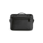 Glacière en plastique recyclé avec double poignée de transport 7.5L couleur noir vue frontale
