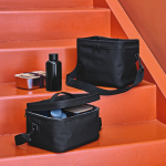 Glacière en plastique recyclé avec double poignée de transport 7.5L couleur noir