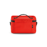 Glacière en plastique recyclé avec double poignée de transport 7.5L couleur rouge vue arrière