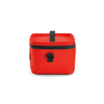 Glacière en plastique recyclé avec double poignée de transport 7.5L couleur rouge vue latérale