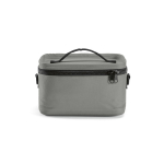 Glacière en plastique recyclé avec double poignée de transport 7.5L couleur gris vue frontale