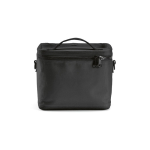 Glacière isotherme en plastique recyclé à large ouverture 10L couleur noir vue frontale