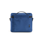 Glacière isotherme en plastique recyclé à large ouverture 10L couleur bleu vue arrière