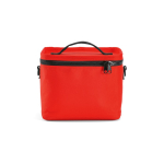 Glacière isotherme en plastique recyclé à large ouverture 10L couleur rouge vue frontale