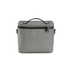 Glacière isotherme en plastique recyclé à large ouverture 10L couleur gris vue frontale